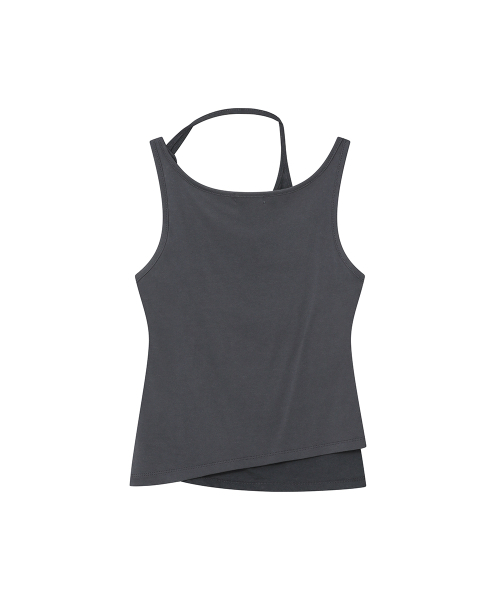 Miseki SEOUL(ミセキソウル)の「Twist string layered sleeveless CHARCOAL(Tシャツ/カットソー・レディース・その他・1/2)」の3枚目の写真