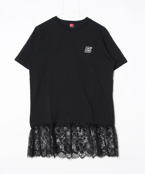 DOUBLE STANDARD CLOTHING（ダブルスタンダードクロージング）の「天竺ドッキングレースTシャツ（Tシャツ/カットソー・レディース・オフホワイト/ブラック/ピンク・FREE）」の21枚目の写真