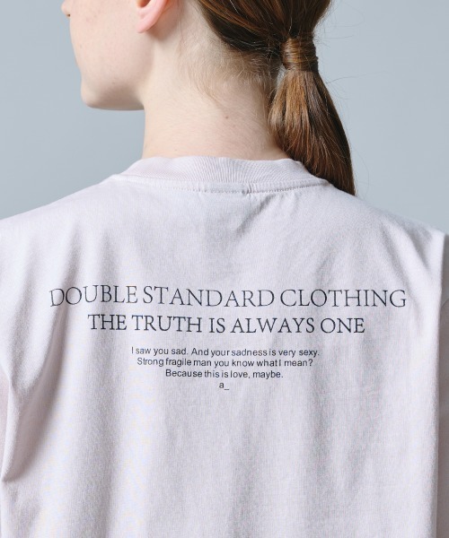 DOUBLE STANDARD CLOTHING（ダブルスタンダードクロージング）の「天竺ドッキングレースTシャツ（Tシャツ/カットソー・レディース・オフホワイト/ブラック/ピンク・FREE）」の11枚目の写真