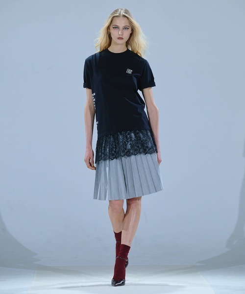 DOUBLE STANDARD CLOTHING（ダブルスタンダードクロージング）の「天竺ドッキングレースTシャツ（Tシャツ/カットソー・レディース・オフホワイト/ブラック/ピンク・FREE）」の20枚目の写真