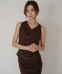 ドット 2WAY ホルター & ボートネック トップス KINO THE KEI