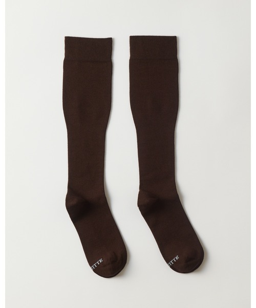 UNQUITTE(アンキュイット)の「【UNQUITTE】solitude socks アンキュイット 着圧ソックス(ソックス/靴下・レディース・ブラウン/サックスブルー・M/L)」の9枚目の写真