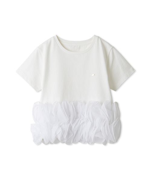 LILY BROWN(リリーブラウン)の「ボリュームフリルカットトップス(Tシャツ/カットソー・レディース・ホワイト/ブラウン/ネイビー・F)」の11枚目の写真