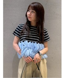 レースフリルコンビカットトップス（Tシャツ/カットソー）｜LILY BROWN