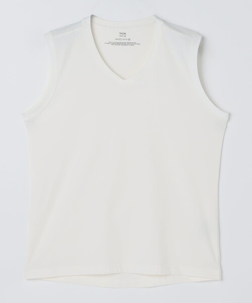 SHIPS(シップス)の「【SHIPS別注】TAION: Vネック タンクトップ(タンクトップ・メンズ・ブラック/ダークグレー/ホワイト・LARGE/MEDIUM/SMALL/X-LARGE)」の1枚目の写真