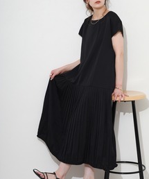 Comoely Closet ボリューミーAラインワンピース 半袖