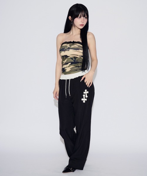 tinkerend(ティンカーエンド)の「Race Camouflage Tube Top / レースカモフラージュチューブトップ(キャミソール・レディース・カモフラージュ・FREE)」の7枚目の写真