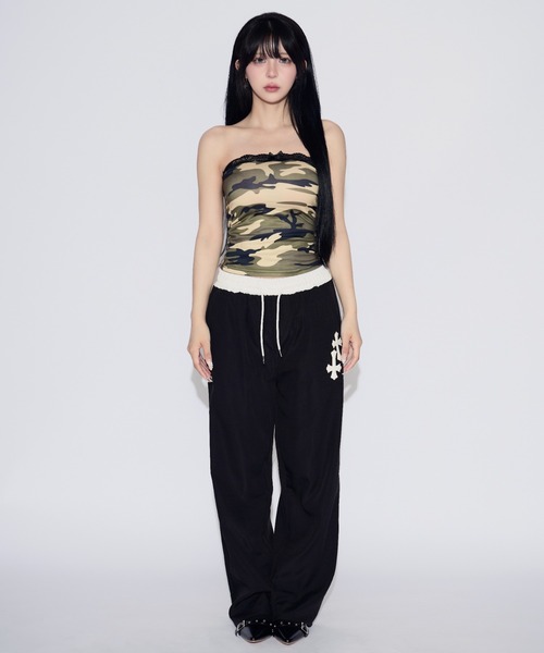 tinkerend(ティンカーエンド)の「Race Camouflage Tube Top / レースカモフラージュチューブトップ(キャミソール・レディース・カモフラージュ・FREE)」の5枚目の写真