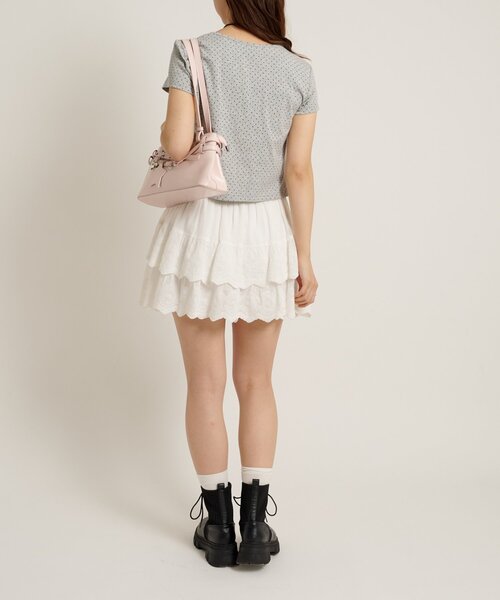 w closet(ダブルクローゼット)の「なみなみドットTC/D(Tシャツ/カットソー・レディース・ブルー/ブラック/オフホワイト/グレー・FREE)」の10枚目の写真