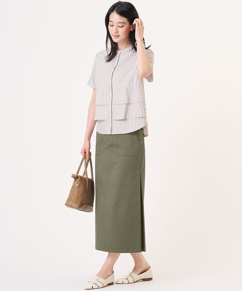 J.PRESS（ジェイプレス）の「20チノストレッチ スカート（スカート・レディース・ネイビー系/ベージュ系/カーキ系・7/9/11）」の20枚目の写真