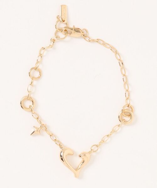 GOLDY（ゴールディ）の「【GOLDY】ハートパーツブレスレッド 4260602（ブレスレット・レディース・ゴールド/マルチ/シルバー・FREE）」の2枚目の写真