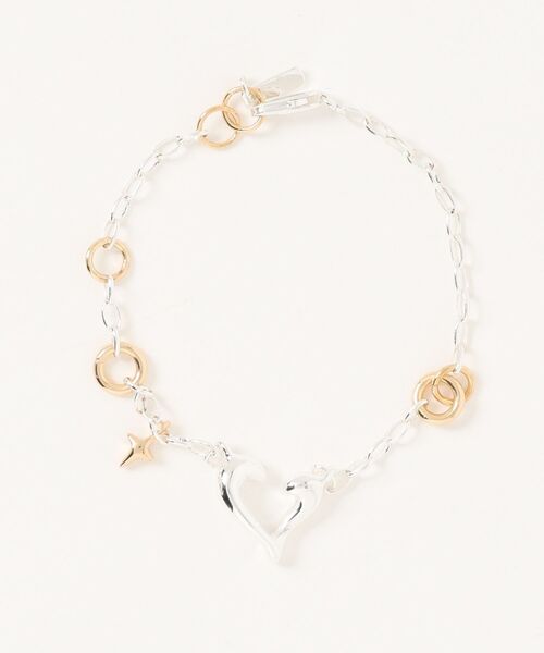 GOLDY（ゴールディ）の「【GOLDY】ハートパーツブレスレッド 4260602（ブレスレット・レディース・ゴールド/マルチ/シルバー・FREE）」の3枚目の写真