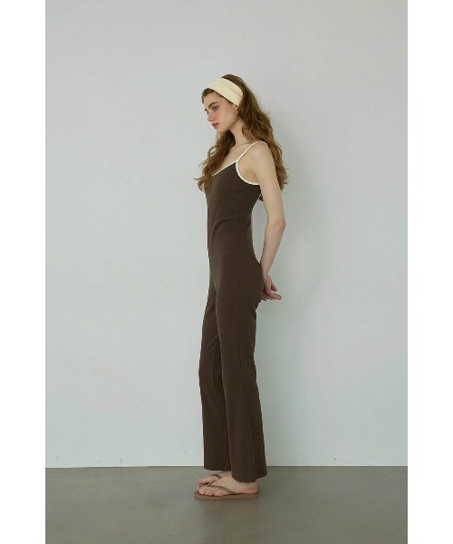 ALEXIA STAM（アリシアスタン）の「Contrast Color Cami Jumpsuit /パッドinジャンプスーツ（ワンピース・レディース・グレー/ブラウン/ネイビー・S/M/L）」の22枚目の写真