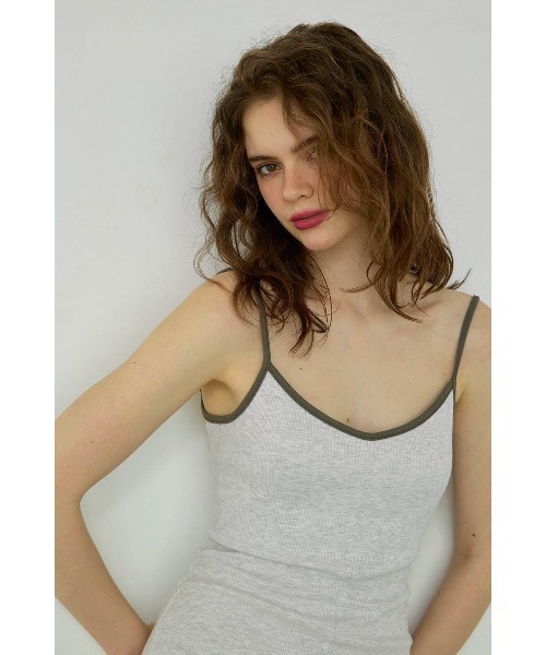 ALEXIA STAM（アリシアスタン）の「Contrast Color Cami Jumpsuit /パッドinジャンプスーツ（ワンピース・レディース・グレー/ブラウン/ネイビー・S/M/L）」の8枚目の写真