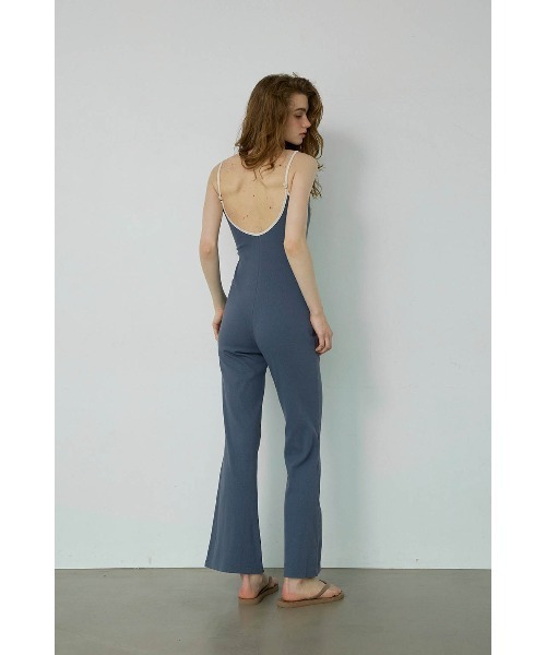 ALEXIA STAM（アリシアスタン）の「Contrast Color Cami Jumpsuit /パッドinジャンプスーツ（ワンピース・レディース・グレー/ブラウン/ネイビー・S/M/L）」の16枚目の写真
