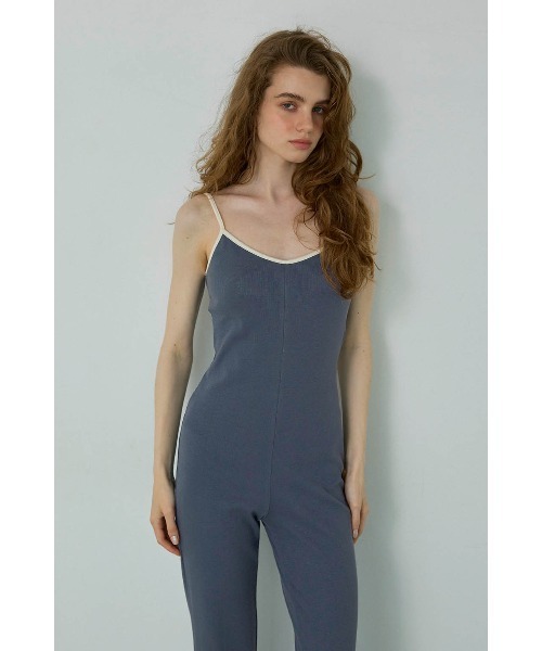 ALEXIA STAM（アリシアスタン）の「Contrast Color Cami Jumpsuit /パッドinジャンプスーツ（ワンピース・レディース・グレー/ブラウン/ネイビー・S/M/L）」の19枚目の写真