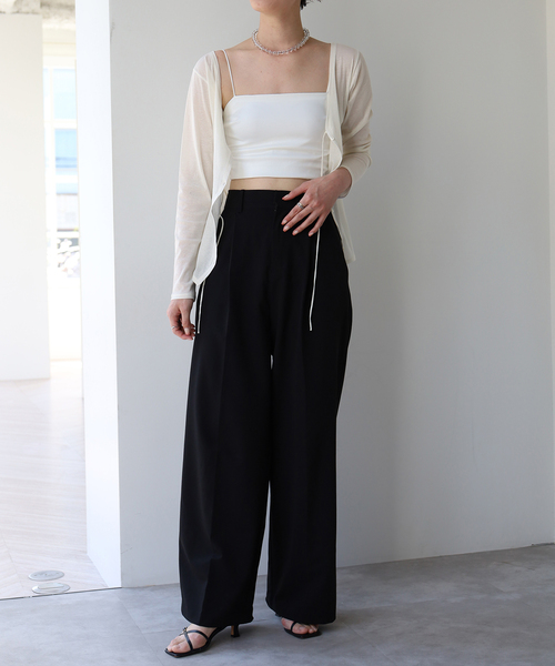 EMILY WEEK(エミリーウィーク)の「《追加/新色あり》コットンソフトフライスカーディガン(Tシャツ/カットソー・レディース・アイボリー/ブラック・FREE)」の18枚目の写真