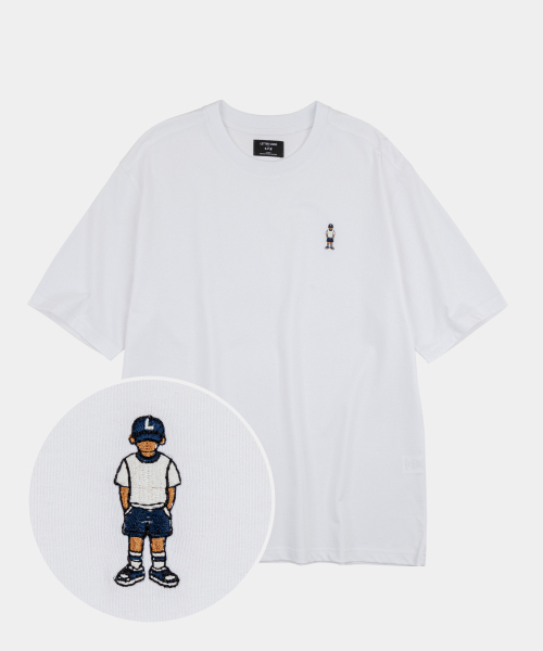 LETTERCOMO(レテルコモ)の「レターボーイエンブロイダリー半袖Tシャツアイボリー(Tシャツ/カットソー・メンズ・ホワイト・MEDIUM/LARGE)」の2枚目の写真