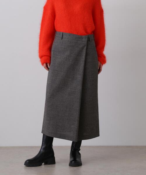 YLEVE(イレーヴ)の「YLEVE / WOOL LINEN WRAP SKIRT(スカート・レディース・グレー・1/2/0)」の14枚目の写真