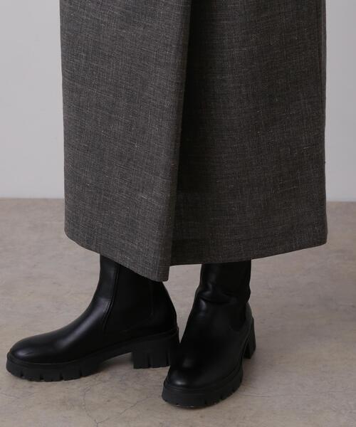 YLEVE(イレーヴ)の「YLEVE / WOOL LINEN WRAP SKIRT(スカート・レディース・グレー・1/2/0)」の3枚目の写真