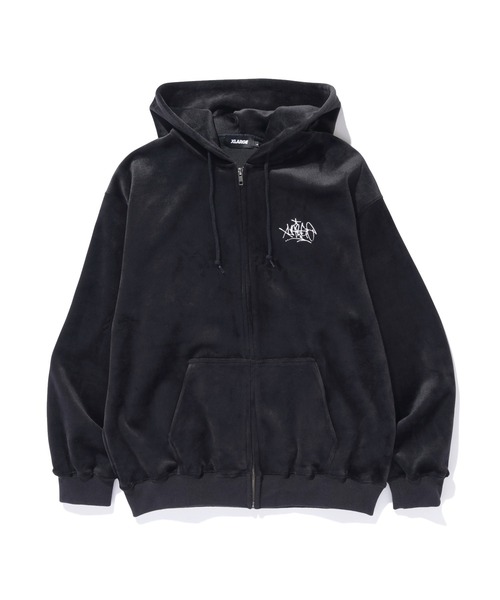 XLARGE(エクストララージ)の「TAGGING VELOUR ZIP HOODIE(パーカー・メンズ・ネイビー/ブラウン/ブラック・S/M/L/XL)」の17枚目の写真