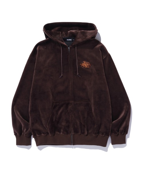 XLARGE(エクストララージ)の「TAGGING VELOUR ZIP HOODIE(パーカー・メンズ・ネイビー/ブラウン/ブラック・S/M/L/XL)」の13枚目の写真