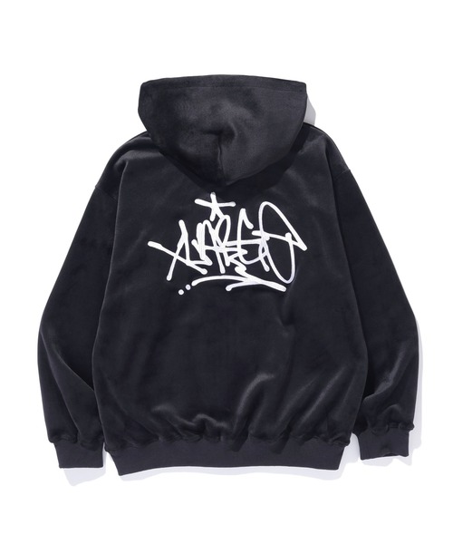 XLARGE(エクストララージ)の「TAGGING VELOUR ZIP HOODIE(パーカー・メンズ・ネイビー/ブラウン/ブラック・S/M/L/XL)」の16枚目の写真