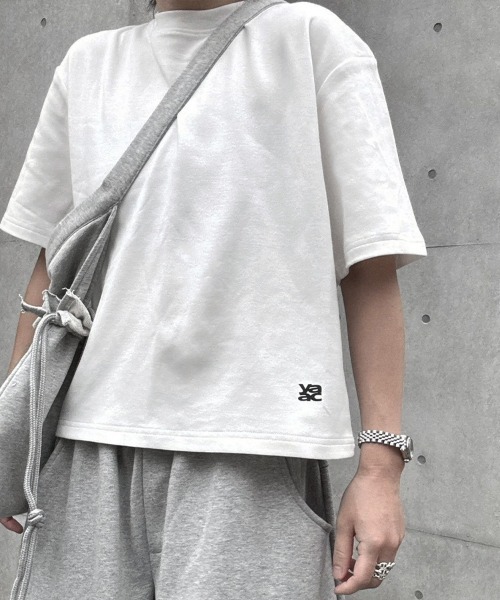 YACA（ヤーカ）の「Logo Print 2-Pack Tee/ロゴプリント2パックT【2点セット・2サイズ展開・unisex item】（Tシャツ/カットソー・レディース・ホワイト×ブラック・2/1）」の15枚目の写真