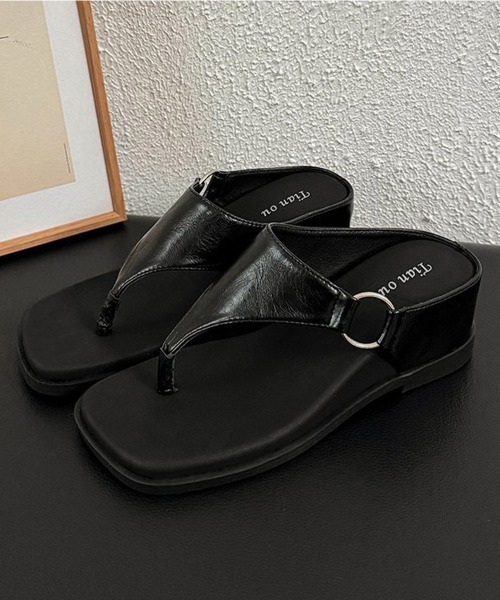 Miniministore(ミニミニストア)の「厚底トングサンダルスクエアトゥミュール夏(サンダル・レディース・ベージュ/ブラック/シルバー/アイボリー・23.0cm/24.5cm/24.0cm/22.5cm/23.5cm)」の8枚目の写真