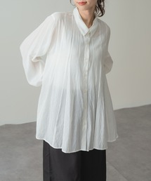 refinedworks（リファインドワークス）の「【refinedworks】細見え 体型カバー ピンタック シアー チュニック シャツ（シャツ/ブラウス）」