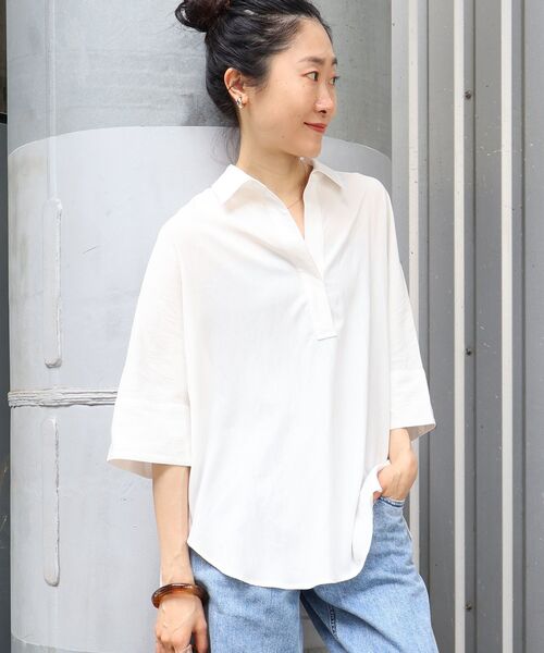 le.coeur blanc（ルクールブラン）の「バッククロススキッパーシャツ（シャツ/ブラウス・レディース・オフホワイト・38）」の7枚目の写真