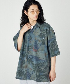 RAINMAKER/レインメーカー】OPEN COLLAR S/S SHIRT-PEACOCK（シャツ