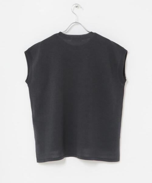 URBAN RESEARCH Sonny Label(アーバンリサーチサニーレーベル)の「リネンライクフレンチスリーブサマーニットプルオーバー(ニット/セーター・レディース・ベージュ系その他/チャコールグレー・FREE)」の4枚目の写真