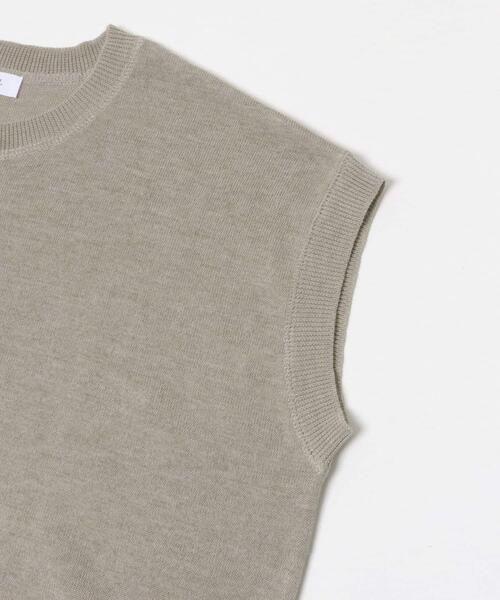 URBAN RESEARCH Sonny Label(アーバンリサーチサニーレーベル)の「リネンライクフレンチスリーブサマーニットプルオーバー(ニット/セーター・レディース・ベージュ系その他/チャコールグレー・FREE)」の15枚目の写真
