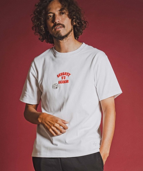 seventy seven(セブンティセブン)の「mt10612- heavy oz S-S t-shirt (funny arch) Tシャツ(7726W130)(Tシャツ/カットソー・メンズ・ホワイト/ブラック/グリーン・S/M/L/XL)」の1枚目の写真