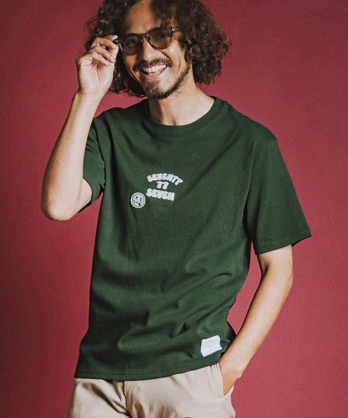 seventy seven(セブンティセブン)の「mt10612- heavy oz S-S t-shirt (funny arch) Tシャツ(7726W130)(Tシャツ/カットソー・メンズ・ホワイト/ブラック/グリーン・S/M/L/XL)」の4枚目の写真