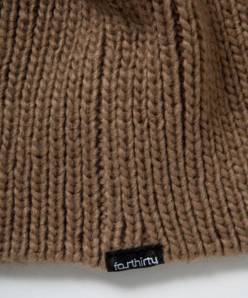 430(フォーサーティ)の「mko13794-CK LONG BEANIE ロングビーニー ニット帽(26-171)(ニットキャップ/ビーニー・メンズ・ブラウン/ブルー/バーガンディー/ブラック・FREE)」の6枚目の写真