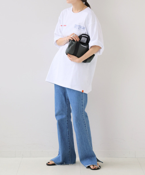 OUTDOOR PRODUCTS(アウトドアプロダクツ)の「UNIVERSAL OVERALL U O ex VINTAGE Tshirt(Tシャツ/カットソー・レディース・アイボリー/ホワイト系その他/ブラウン・MEDIUM/SMALL)」の11枚目の写真