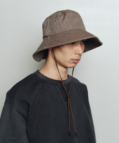 bal(バル)の「LONG BILL BUCKET HAT(ハット・メンズ・ブラック/ブラウン/ベージュ・FREE)」の1枚目の写真