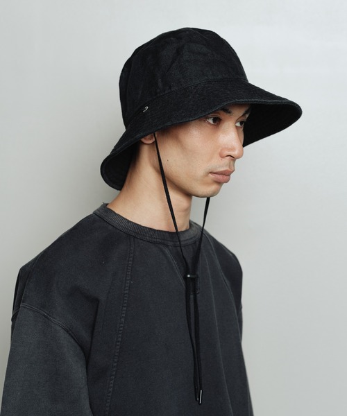 bal(バル)の「LONG BILL BUCKET HAT(ハット・メンズ・ブラック/ブラウン/ベージュ・FREE)」の4枚目の写真