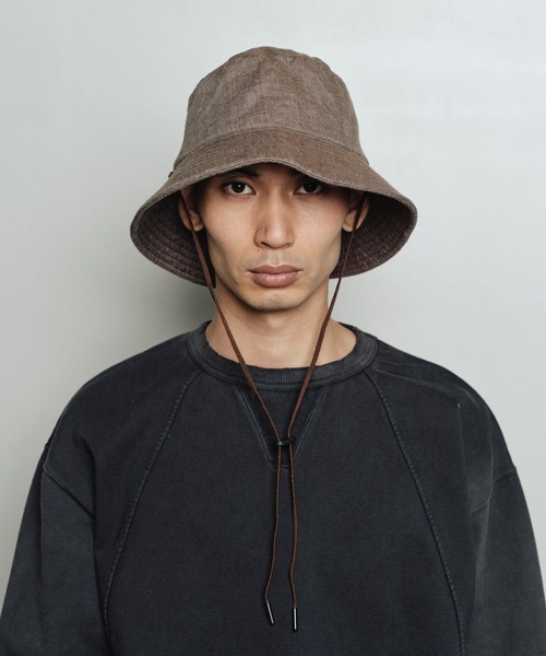 bal(バル)の「LONG BILL BUCKET HAT(ハット・メンズ・ブラック/ブラウン/ベージュ・FREE)」の6枚目の写真