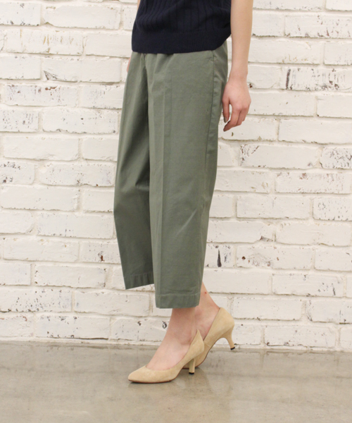 CIAOPANIC（チャオパニック）の「【Ciaopanic】バックサテンワイドパンツ（その他パンツ・レディース・ネイビー/ベージュ/カーキ・SMALL/LARGE/MEDIUM）」の4枚目の写真