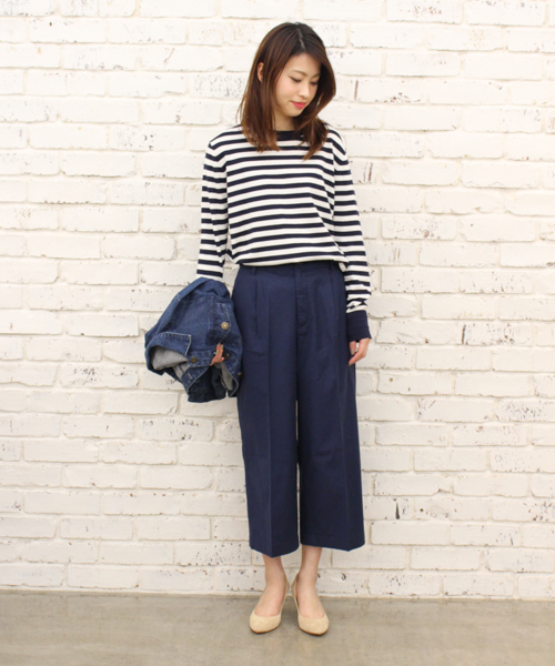 CIAOPANIC（チャオパニック）の「【Ciaopanic】バックサテンワイドパンツ（その他パンツ・レディース・ネイビー/ベージュ/カーキ・SMALL/LARGE/MEDIUM）」の5枚目の写真