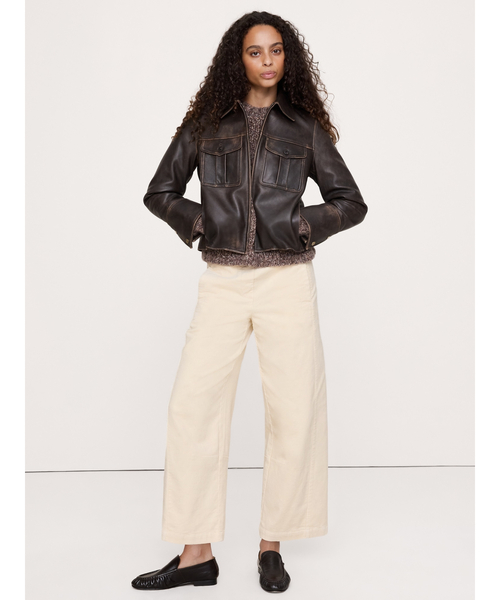 Banana Republic(バナナリパブリック)の「ミッドライズ リラックス コーデュロイ ペインター プルオン パンツ(その他パンツ・レディース・ネイビー/オリーブ/オフホワイト/キャメル・XS/S/M/L)」の1枚目の写真