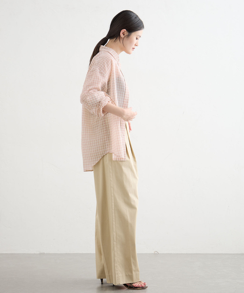 IENA(イエナ)の「シアーボイルチェックシャツ(シャツ/ブラウス・レディース・ブラック/レッド/レッド系その他・FREE)」の19枚目の写真