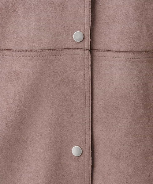 MK MICHEL KLEIN（エムケーミッシェルクラン）の「[洗える]フェイクスウェードノーカラーコート（ノーカラーコート・レディース・ベージュ/モカ/ライトブルー・38）」の6枚目の写真