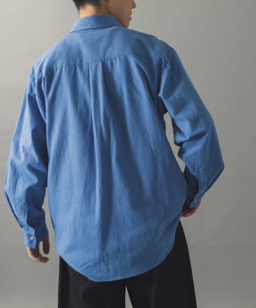 ITEMS URBANRESEARCH（アイテムズ アーバンリサーチ）の「ソフトタッチフランネルレギュラーカラーシャツ（シャツ/ブラウス・メンズ・ネイビー/オフホワイト/グレー/ブルー・LARGE/MEDIUM）」の16枚目の写真