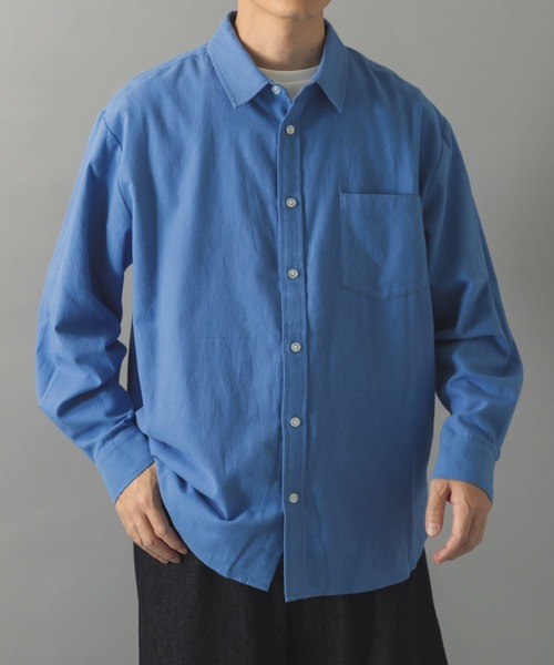 ITEMS URBANRESEARCH（アイテムズ アーバンリサーチ）の「ソフトタッチフランネルレギュラーカラーシャツ（シャツ/ブラウス・メンズ・ネイビー/オフホワイト/グレー/ブルー・LARGE/MEDIUM）」の14枚目の写真