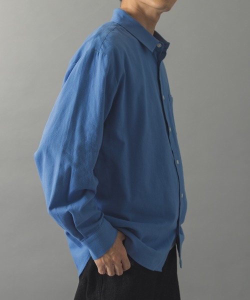 ITEMS URBANRESEARCH（アイテムズ アーバンリサーチ）の「ソフトタッチフランネルレギュラーカラーシャツ（シャツ/ブラウス・メンズ・ネイビー/オフホワイト/グレー/ブルー・LARGE/MEDIUM）」の15枚目の写真