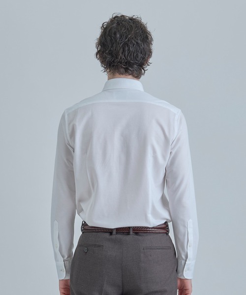 MEN'S BIGI(メンズビギ)の「J-CAMICIE ハイゲージジャージドレスシャツ(Albini×RENU)<ストレッチ>(シャツ/ブラウス・メンズ・ホワイト/ネイビー/ブラック系その他/ダークネイビー・01/02/03/04)」の6枚目の写真